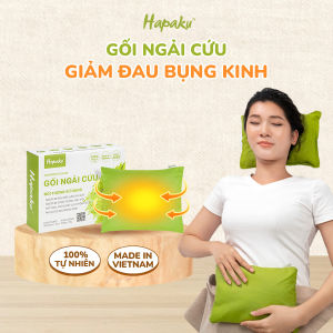 Gối Ngải Cứu Giảm Đau Nhức Cổ Vai Gáy Giảm Đau Đầu Giúp Ngủ Ngon Giữ Ấm Giảm Đau Bụng Kinh Hapaku