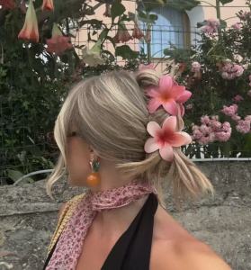 New 3 Inch Gradient Flower Hair Claw For Women Elegant Resin Floral Hair Clip Fresh Sweety Flower Gripper Girls Hair Accessories