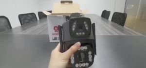 V380 P12 CCTV Lensa Ganda Kamera IP WiFi Kamera Penglihatan Malam Tahan Air Luar Ruangan