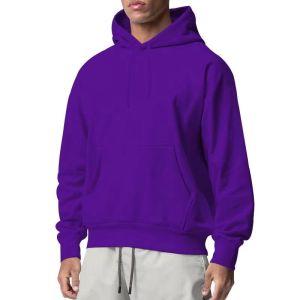 Solid Color Men Hoodies Fleece Warm Mens Sweatshirt Fashion Streetwear Casual Mens Loose Breathable Pullovers Brand Hoody
