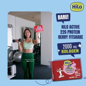 Twin Pack : HiLo Active 22g Protein Berry Fitshake 8 Sch – Susu Tinggi Whey Protein Kolagen Kalsium