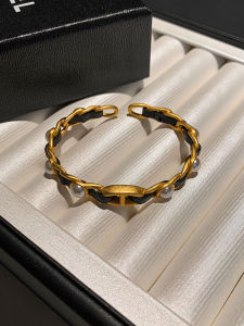 CAFFTI | Vintage Metal Snout Small Fashion Style Leather Rope Opening Bracelet