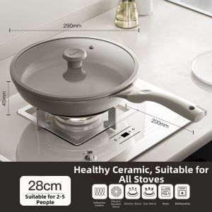 Redchef | Ceramic Non-stick Flat Pan For Frying And Cooking