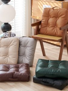 Thickening Chair Cushion All Year Round Genuine Leather Tatami Mat Classroom Chair Cushion Office Long Sitting Summer Non-Slip Dining Chair Cushion