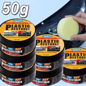 50g Car Plastic Trim Restorer Cream Back To Black Shine Polish for Auto Interior Dashboard Detail Care Refurbishment Coating Agent