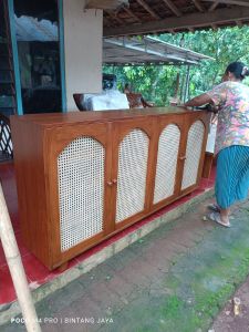 Rattan Cabinet Aesthetic 4 Door Murah Terbaru