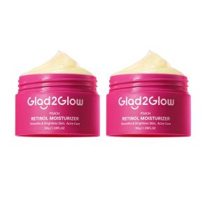 DAPAT 3PCS GLAD2GLOW PEACH RETINOL MOISTURIZER Perawatan Mencerahkan Wajah