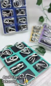 Mainan Sulap Puzzle Besi / Mainan Edukasi Metal Puzzle Set 8 In 1 AT0158