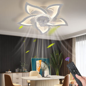 Modern LED Ceiling Fan With Light App and remote Control Mute Adjustable Dimmable Ceiling Lamp for living room Bedroom Decor