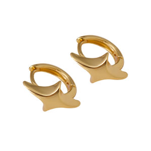 Fashionable Minimalist Four-Pointed Star Small Design Earring Womens Compact North Star Ear Ring High-End Feeling Earring