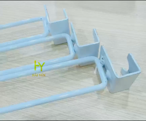 Móc đôi treo hộp Móc đôi treo đồ siêu thị thiết kế chắc chắn tiện dụng (màu trắng)
