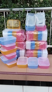 12 Pcs Tepak / Box / Kotak Plastik 850 ml wadah penyimpanan serbaguna