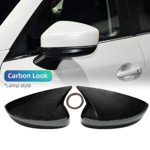 Side Wing Mirror Cover Rearview Mirror Lid Cap Housing Shell Black For Mazda CX5 CX-5 2017-2023 Car Trim