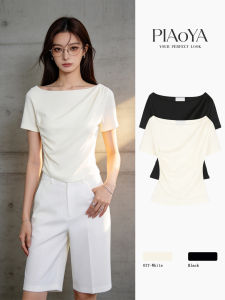 PIAOYA | Fitted Wrinkle-design Commuter T-shirt