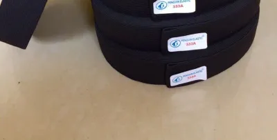Pinguin Karet Pinggang/Kolor Elastis 333A 4 cm Putih-Hitam 1 Roll