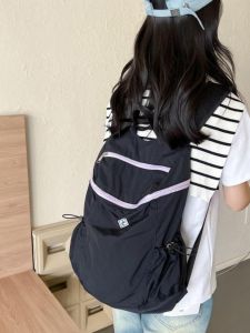 New 2025 Versatile Double Shoulder Bag Street Style Student Class Backpack Lightweight Riding Waterproof Travel Hiking Backpack