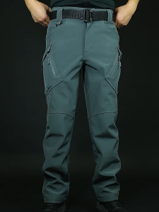 Mens Stretchable Wear-resisting Waterproof Pants Outdoor Trousers Soft Shell Quick Dry Cargo Pants