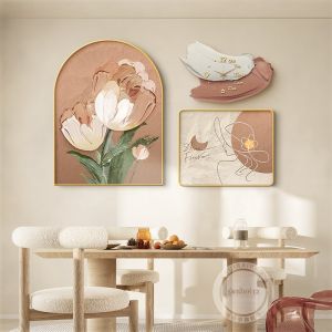 RUIBAHAO | Cream Style Nordic Tulip Wall Art