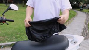 🧊Motorcycle Leather Seat Cover  Waterproof Motorbike Scooter Cushion Cover Elastic Dustproof