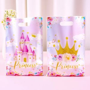 10/20/50pcs Princess Prince Party Favor Bags Crown Castle Candy Goodie Packing Bags for Birthday Baby Shower Wedding Party Decor