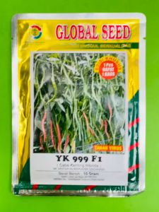 Bebih Cabai Keriting YK 999 F1 kemasan 10gram GLOBAL SEED MANTAB