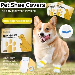 20PCS Pet Dog Disposable Shoe Cover Dog Walking Tool Dustproof Waterproof and Anti Dirt Shoescover
