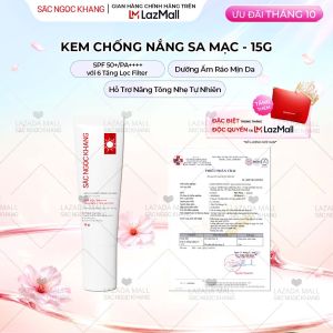 [ HOT DEAL ] Kem Chống Nắng nâng tông quang phổ rộng Sắc Ngọc Khang SPF50+/ PA++++ giúp chống nắng hiệu quả và kéo dài tuýp II