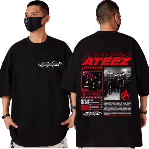 Kpop ATEEZ Album Merch T-shirt Men Women Clothing Fashion Pop Music Short Sleeves Top Summer Casual pure Cotton T Shirts