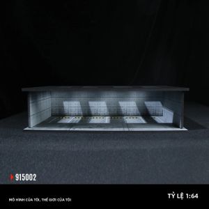 Mô Hình Nhà Để Xe Tỷ Lệ 1/64 Với Đèn LED Cảnh Lắp Ráp Ngầm Dành Cho Người Sưu Tầm Xe Mô Hình.