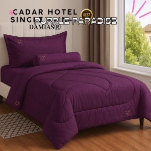 Cadar HOTEL 8in1 King Queen Single Comforter Tebal Sarung Bantal Cotton Sejuk Bergetah Corak Floral Abstrak DAMIAS