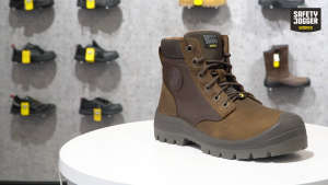 Safety Jogger DAKAR EW S3 Safety Shoes High Cut Steel Toecap Puncture Resistant Slip Resistant Outsole Antistatic Shoe Leather Brown