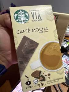 STORE PRICE SALE Starbucks Original Caffe Mocha Via with 4 sticks inside