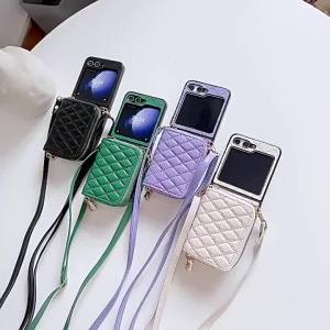 szhaiyu | Zipper Crossbody Wallet with Card Holder Phone Case for Samsung Galaxy Z Flip 8 7 6 5 4 3 5G Flip7 FE Flip6 Flip5 Leather Cover