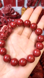 [Double braves to attract wealth + gather wealth] Cinnabar Pixiu Bracelet Gold sand braves string招财进宝貔貅手链礼物 天然朱砂双貔貅招财转运珠手串财神生意本命年护身手链