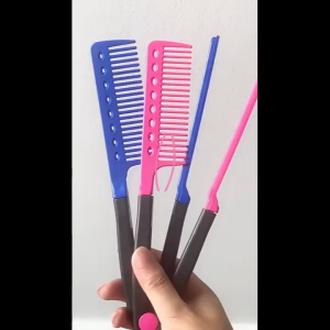 หวีจัดแต่งทรงผมแบบคลิปรูปตัววี หวีดัดผมตรง 4สี หวีจัดแต่งทรงผมในครัวเรือน แปรงหวีผมตรง hair straightening comb