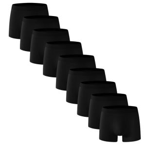 Mens Solid Black Boxers Ultra-Soft Breathable Stretch Daily Underwear Bulk Pack Easy Laundry Change