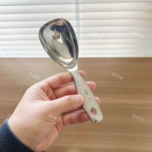 Elegant 304 Stainless Steel Short Handle Square Head Soup Spoon for Noodles And Soup High Aesthetic Value Home Dining Utensils