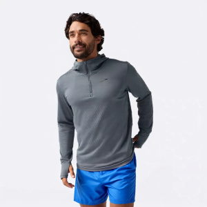 Brooks | Thermal Hooded Long Sleeve Sport Top with Reflective Strips