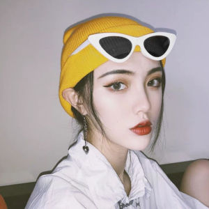 Kacamata Hitam Wanita Model Korea Vintage Motif MATA KUCING