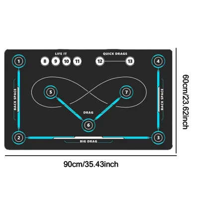 Hockey Training Mat Indoor Outdoor Quiet Non-Slip Large Dribbling Board Stickhandling Pad Training Equipment for Soccer Hockey