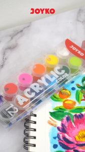 JOYKO Acrylic Color ACC-6 Cat Akrilik 3ml Set 12/24 Warna Include Brush