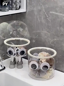 Fudonar กล่องใส่ของอเนกประสงค์ กล่องเก็บของป้องกันฝุ่น อุปกรณ์จัดเก็บบนโต๊ะ บรรจุสิ่งของได้เยอะ BA83