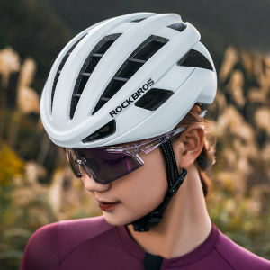 ROCKBROS Cycling Helmet Breathable Shockproof Bicycle Helmet Adjustable Size 54-58cm One-piece MTB Road Bike Helmet