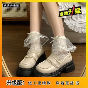 British Style Thick Bottom Flats Womens Shoes 2025 New Spring Autumn Black Versatile Shoes Match Skirts Small Leather Shoes