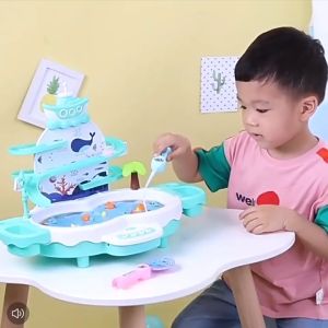 113.[SEDIA STOK ADA] 3in1 Permainan Memancing🎣Electric 3in1 Fishing Games Toys Music Education Early Learning Kids Children gift sea animals penguin dolphin  儿童电动钓鱼玩具