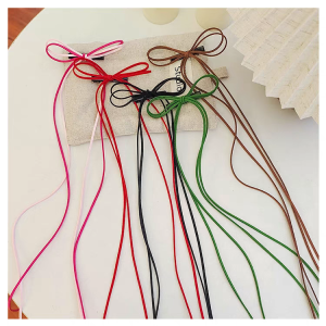 Phụ Kiện Tóc Lông Sika Xanh Bướm Đuôi Ngựa Đôi Tua Rua Dài Kẹp Tóc Phụ Kiện Tóc Ngọt Ngào Tươi Mới Othe