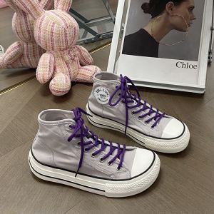 New Spring 2023 Soft Bottom Canvas Shoes Womens Style Mango Head RAMSTER Brand Flat Bottom Rubber Outsole round Toe Footwear