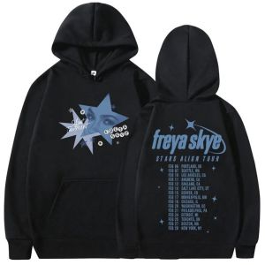 Freya Skye Stars Align Tour 2025 Fans Graphic Hoodie Men Women Retro Oversized Long Sleeve High Quality Fashion Hoody