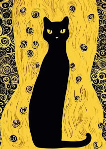 Serene Klimt Style Cat Art Jigsaw Puzzle 500/1000/1200/2000PCS Relaxing Hobby Art Collectible Gift