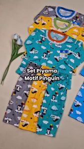 Piyama anak perempuan printing setelan piyama kancing 3-18 bulan setelan anak cewek lengan panjang